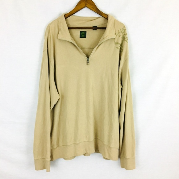 Timberland 1/4 Zip Mens Logo Pullover Sweater XXL - Picture 1 of 8